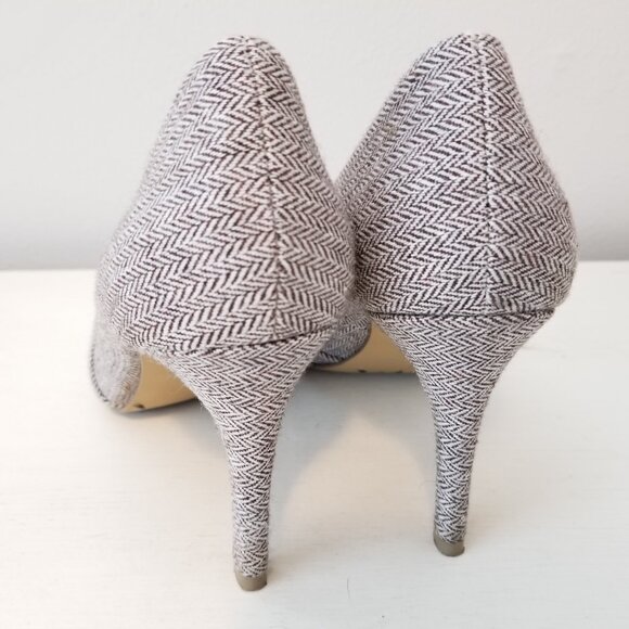 Lauren Conrad Classic Heels Cranberry Plaid {Brown & Beige} Pumps Women's Size 8 - Picture 4 of 9